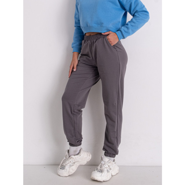 1305-6 сірі жіночі спортивні штани (4 од. розміри норма: S. M. L. XL)