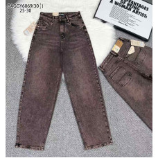 6069# коричневі жіночі джинси vindasion (стрейч коттон, 6 од., розміри норма: 25-30) видача наступного дня