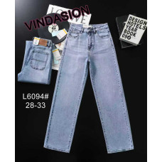 6094# блакитні жіночі джинси vindasion (стрейч коттон, 6 од., розміри напівбатал: 28-33) видача наступного дня