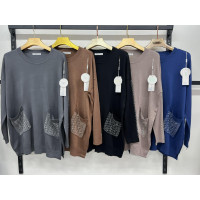 712703* мікс квітів жіночий кашеміровий светр (10 од., розміри батал: 56-58 універсальний) видача наступного дня