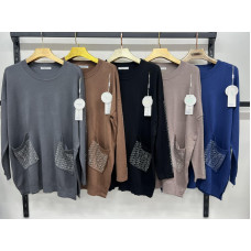 712703* мікс квітів жіночий кашеміровий светр (10 од., розміри батал: 56-58 універсальний) видача наступного дня