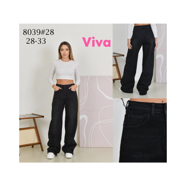 8039* чорні жіночі джинси (стрейч коттон, 6 од., розміри напівбатал: 28-33) видача наступного дня
