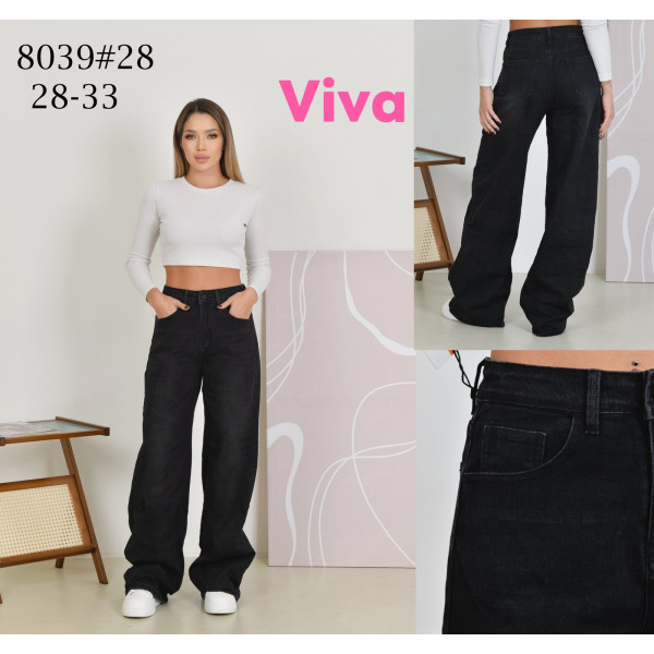 8039* чорні жіночі джинси (стрейч коттон, 6 од., розміри напівбатал: 28-33) видача наступного дня