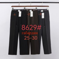 8629# выбор цвета женские брюки Fudeyan (габардин, 6 ед, размеры норма: 25-30) выдача на следующий день