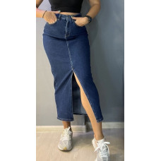 9637-2 # синя жіноча спідниця (LADY N, стрейч, 6 од. розміри напівбатал: 28-33) видача наступного дня