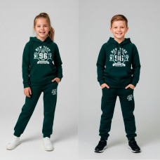 7422-144 смарагдовий підлітковий спортивний костюм (YOLA, турецька тринитка, фліс, на 8-11 років, 4 од. розміри підліток: 134. 140. 146. 152)