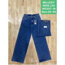 0357-1 # сині жіночі джинси (RELUCKY, стрейчові, 6 од. розміри батал: 30. 31. 32. 33. 34. 36) видача наступного дня