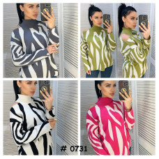 0731* мікс кольорів жіночий светр (6 од., розміри норма-напівбатал: M-XL) видача наступного дня