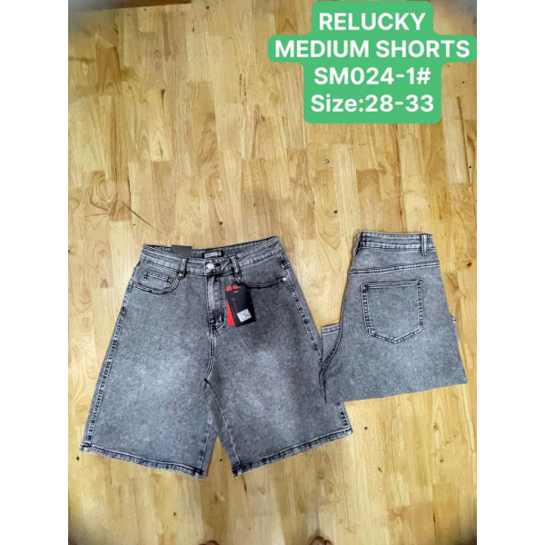 0024# серые женские джинсовые шорты relucky (стрейч-коттон, 6 ед, размеры полубатал: 28-33) выдача на следующий день Relucky