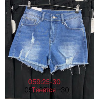 0059# голубые женские джинсовые шорты (New Jeans, стрейч, 6 ед, размеры норма: 25-30) выдача на следующий день New Jeans