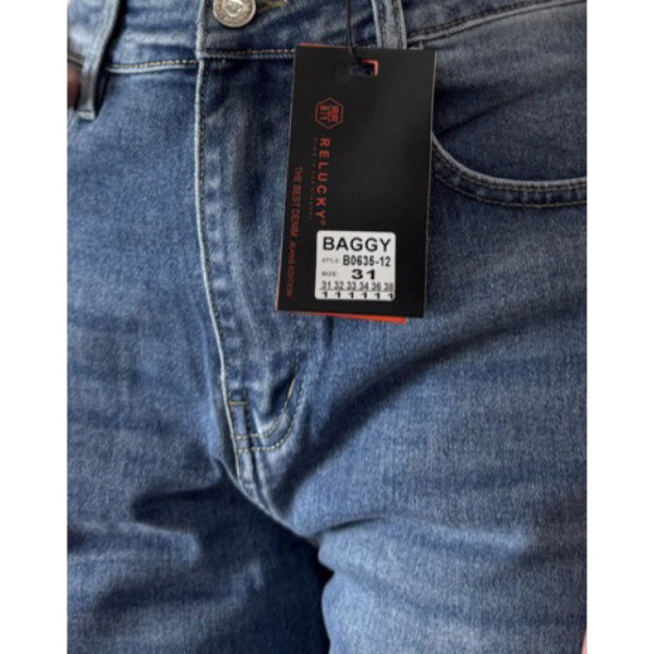 0635-4 / сині жіночі джинси баггі (RELUCKY, стрейчові, 4 од. розміри батал: 31. 31. 31. 32) Relucky