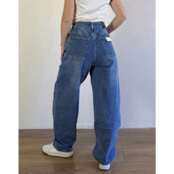 0635-4 / сині жіночі джинси баггі (RELUCKY, стрейчові, 4 од. розміри батал: 31. 31. 31. 32) Relucky