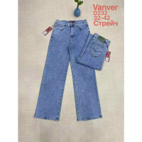 0232# блакитні жіночі джинси vanver (стрейч котон, 6 од., розміри батал: 32-42) видача наступного дня Vanver
