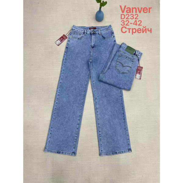 0232# блакитні жіночі джинси vanver (стрейч котон, 6 од., розміри батал: 32-42) видача наступного дня Vanver