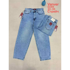 0289# блакитні жіночі джинси vanver (стрейч котон, 6 од., розміри батал: 30-36) видача наступного дня Vanver