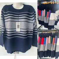 0518# микс цветов женский кашемировый свитер с камнями (10 ед, размеры батал: 56-60) выдача на следующий день Свитер