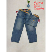2001# сині жіночі джинси vanver (стрейч коттон, 6 од., розміри норма: 25-30) видача наступного дня Vanver