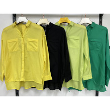 16352086# выбор цвета женская рубашка (коттон, 5 ед, размеры норма: s-2xl) выдача на следующий день Рубашка