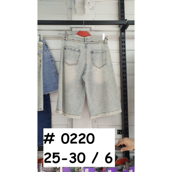 0220# серые женские джинсовые шорты (LDM, стрейч-коттон, 6 ед, размеры норма: 25-30) выдача на следующий день LDM