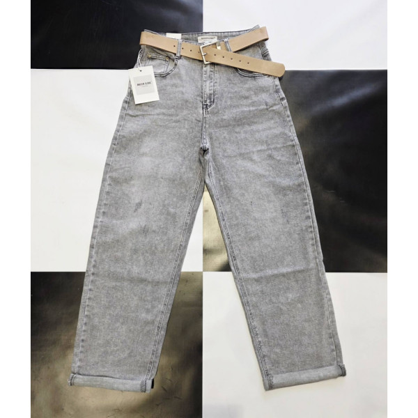 2620-E# серые женские джинсы (стрейч коттон, 10-ед, размеры батал: L-4XL) M.Sara