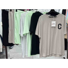 3801# выбор цвета женская футболка (4 ед, размеры норма: M-L оверсайз) выдача на следующий день Футболка