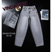 7015# серые женские джинсы (Vindasion, стрейч-коттон, 6 ед, размеры норма: 25-30) выдача на следующий день Vindasion