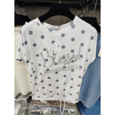 7219# микс цветов женская футболка (хлопок, 20 ед, размеры батал: 3XL/4XL универсальный) выдача на следующий день Kiss me