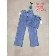 7253# блакитні жіночі джинси vanver (стрейч коттон, 6 од., розміри напівбатал: 28-33) видача наступного дня Vanver