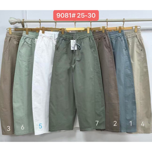 9081# выбор цвета женские брюки (6 ед, размеры норма: 25-30) выдача на следующий день Брюки