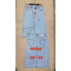 9096# голубая женсикая джинсовая юбка (Lanlaniee, стрейч коттон, 6 ед, размеры полубатал: 28-33) выдача на следующий день LANLANIEE