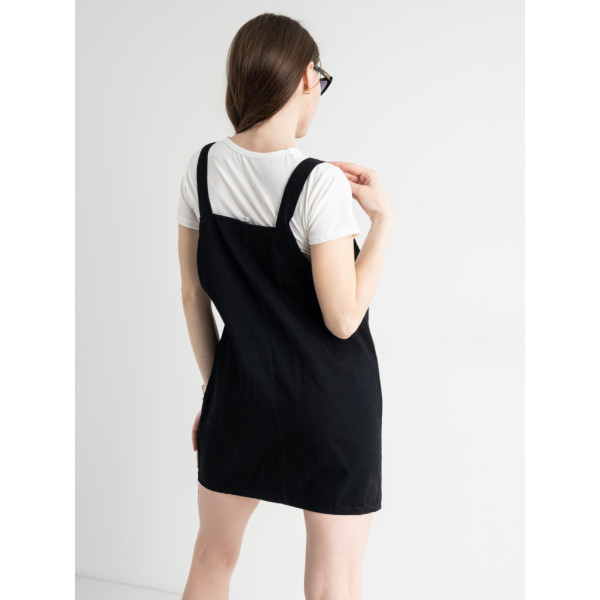 0899-1 XINYUE ЧОРНИЙ комплект із сарафану та футболки (3 од.розміри: M.L.XL) Xinyue