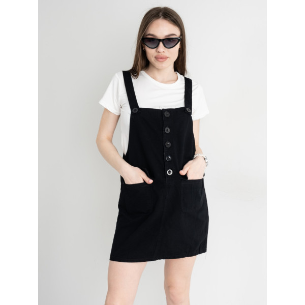0899-1 XINYUE ЧОРНИЙ комплект із сарафану та футболки (3 од.розміри: M.L.XL) Xinyue