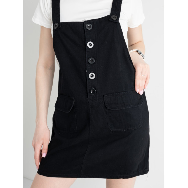 0899-1 XINYUE ЧОРНИЙ комплект із сарафану та футболки (3 од.розміри: M.L.XL) Xinyue