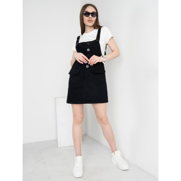0899-1 XINYUE ЧОРНИЙ комплект із сарафану та футболки (3 од.розміри: M.L.XL) Xinyue