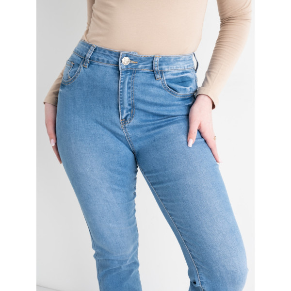9475-6 / блакитні жіночі джинси (LDM, стрейчові, 6 од. розміри батал: 31. 31. 32. 33. 34. 36) Джинси