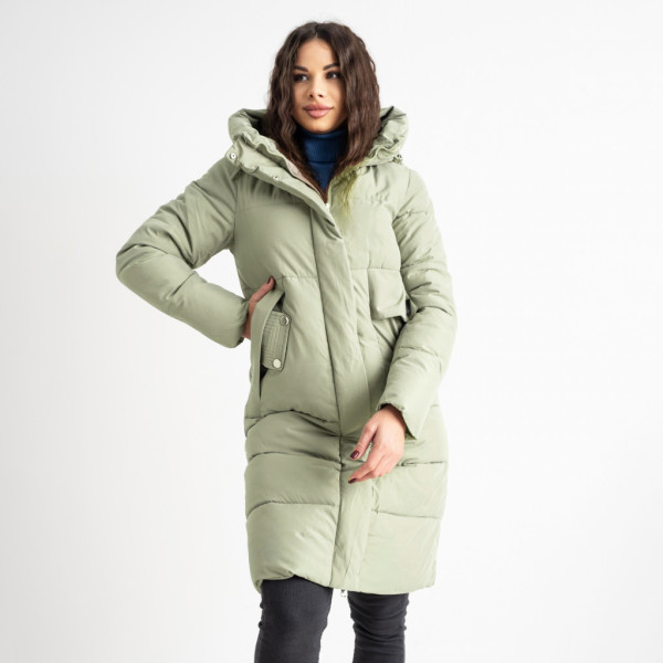 3701-724 зеленая женская куртка (синепон, 4 ед. размеры полубатал: L. XL. 2XL, 3XL) Furui