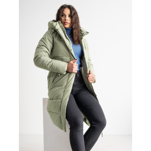 3701-724 зеленая женская куртка (синепон, 4 ед. размеры полубатал: L. XL. 2XL, 3XL) Furui