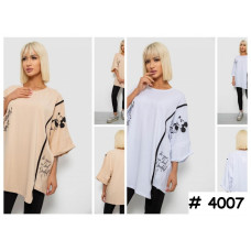 4007# выбор цвета женская футболка оверсайз (4 ед, размеры оверсайз: 4XL-5XL) выдача на следующий день Футболка
