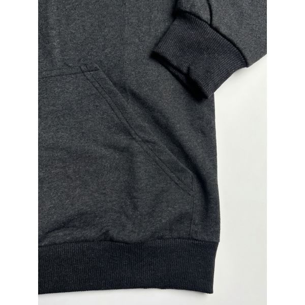 4648-66 серый мужской батник (турецкий пенье, с капюшоном, карман, 5 ед. размеры норма: 46, 48, 50, 52, 54) Батник