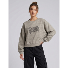 820803-6 серый женский свитшот (двухнитка, варка, укороченая, 1 ед, универсальный размер норма : S/L) Свитшот