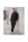 1020-1 черный мужской спортивный костюм (YOLA, турецкая двунитка, кофта на змейке, манжет, 5 ед. размеры норма:M. L. XL. 2XL. 3XL) YOLA