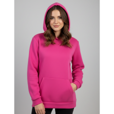4452-25 рожевий спортивний худі жіночий (тринитка на флісі, з капюшоном, 5од, розміри норма: 44, 46, 48, 50, 52)