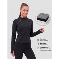 6055-99 микс цветов женская спортивная кофта ( микро-дайвинг, на змейке, 6ед, размеры норма: L. XL) Спортивная Кофта