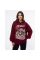 82330-5 бордовый женский худи (двухнитка, принт, с капюшоком, 1 ед, универсальный размер норма : S/XL) Худи