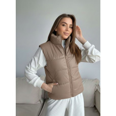 0073-3 бежева жіноча жилетка (5'TH AVENUE, синтепон, 3 од. розміри норма: 42, 44, 46) 5`th Avenue
