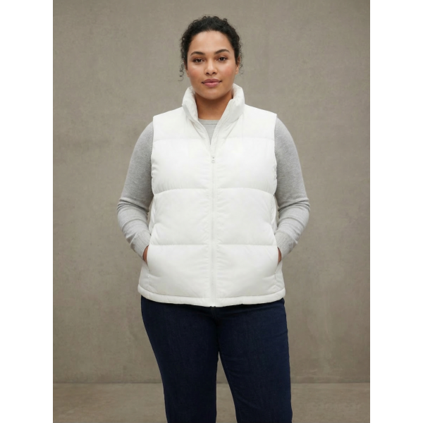 0074-10 біла жіноча жилетка (5'TH AVENUE, синтепон, 3 од. розміри напівбатал: 48, 50, 52) 5'th Avenue