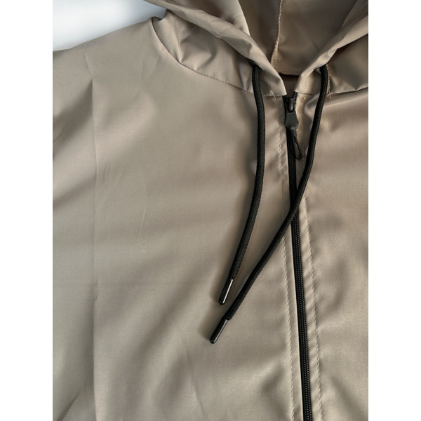 0299-3 бежевая женская ветровка (5'TH AVENUE, плащовка, копюшон, с карманами, 3 ед. размеры полубатал: 48. 50. 52) 5`th Avenue