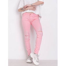 0118-5 пудрові жіночі джинси (5 од. розміри норма: XS. S. M. L. XL)