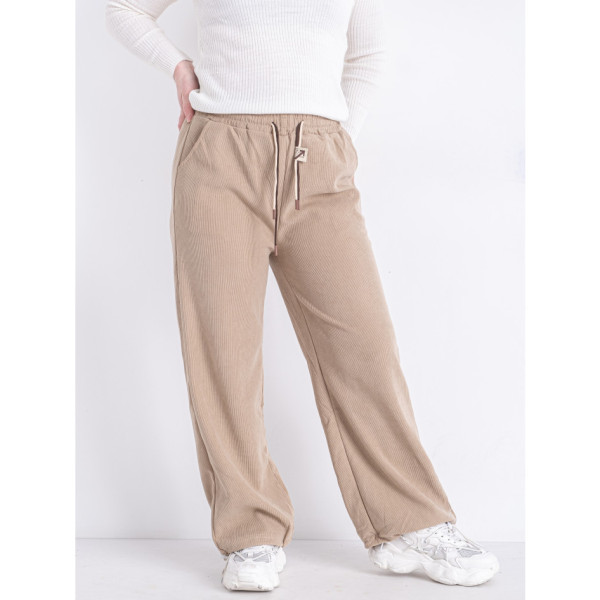 9662-3 бежевые женские спортивные штаны (KENALIN, 4 ед. размеры батал: 3XL-4XL. 4XL-5XL. 5XL-6XL. 6XL-7XL)