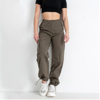 5366-75 * темно-зелені жіночі штани (DORIMODES, плащівка, 5 од. розміри норма: S. M. L. XL. 2XL) видача наступного дня